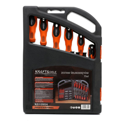 Набір викруток та біт на 75 елементів Kraft&Dele KD10904 Набір викруток та біт на 75 елементів Kraft&Dele KD10904