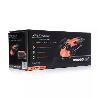 Ексцентрикова полірувальна шліфувальна машина Kraft&Dele KD3024 1500 Вт Ексцентрикова полірувальна шліфувальна машина Kraft&Dele KD3024 1500 Вт