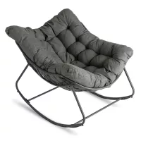 Садове крісло-гойдалка MEBEL ELITE LAREDO Сірий Садове крісло-гойдалка MEBEL ELITE LAREDO Сірий