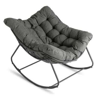 Садове крісло-гойдалка MEBEL ELITE LAREDO Сірий Садове крісло-гойдалка MEBEL ELITE LAREDO Сірий