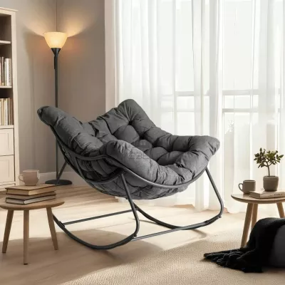 Садове крісло-гойдалка MEBEL ELITE LAREDO Сірий