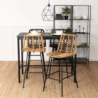 Барний стілець MEBEL ELITE JERRY Ротанг Бохо