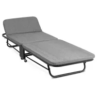 Лежак розкладний MEBEL ELITE CASSINI 185х65 см Сірий