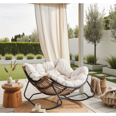 Садове крісло-гойдалка MEBEL ELITE ELTON Сірий Садове крісло-гойдалка MEBEL ELITE ELTON Сірий