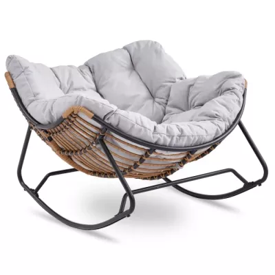 Садове крісло-гойдалка MEBEL ELITE ELTON Сірий Садове крісло-гойдалка MEBEL ELITE ELTON Сірий