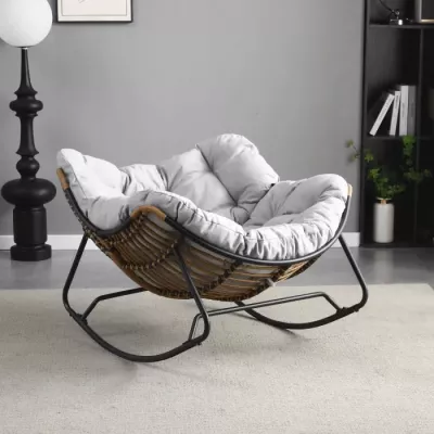 Садове крісло-гойдалка MEBEL ELITE ELTON Сірий Садове крісло-гойдалка MEBEL ELITE ELTON Сірий