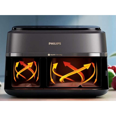 Мультипіч (аерофритюрниця) Philips Ovi Dual Basket AirFryer NA352/00 