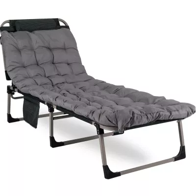 Складаний шезлонг MEBEL ELITE VENUS Сірий