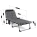 Складаний шезлонг MEBEL ELITE VENUS Сірий Складаний шезлонг MEBEL ELITE VENUS Сірий